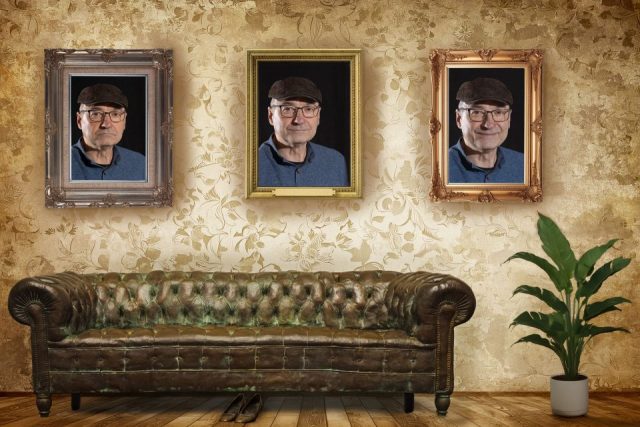 Christof Kühn: 3x Portrait im Bilderrahmen