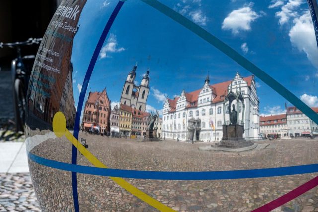Ulrich Maier-Harth: Kugelperspektive, Marktplatz, Wittenberg